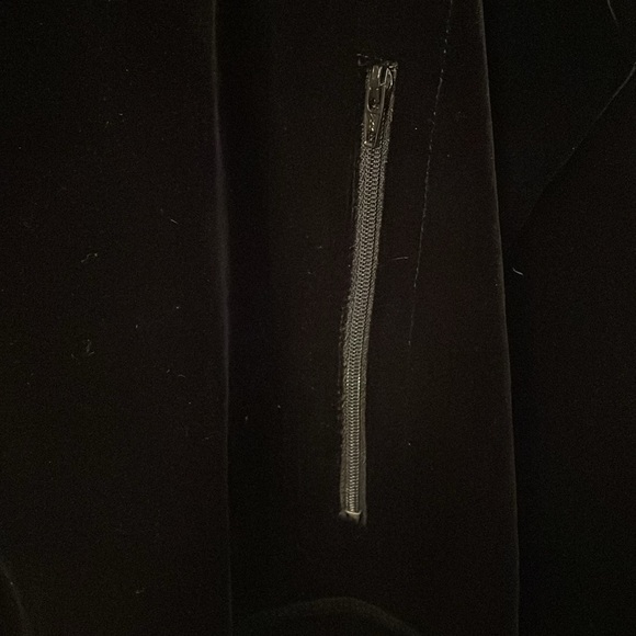 CHICO’S  Black velour zip up jacket size 2. Made in USA. - Picture 5 of 9